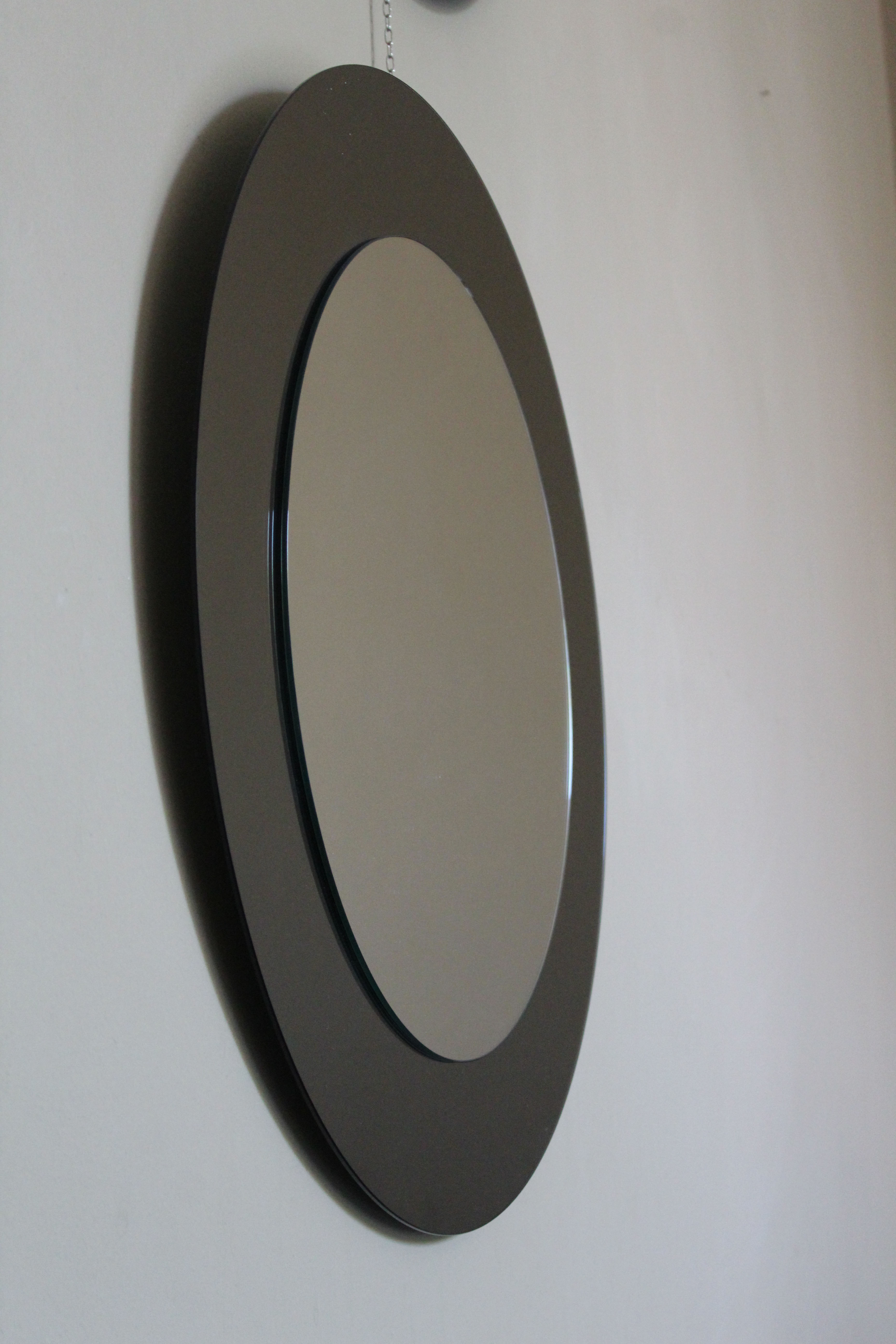 Deux miroirs rond  en verre Italie 70cm