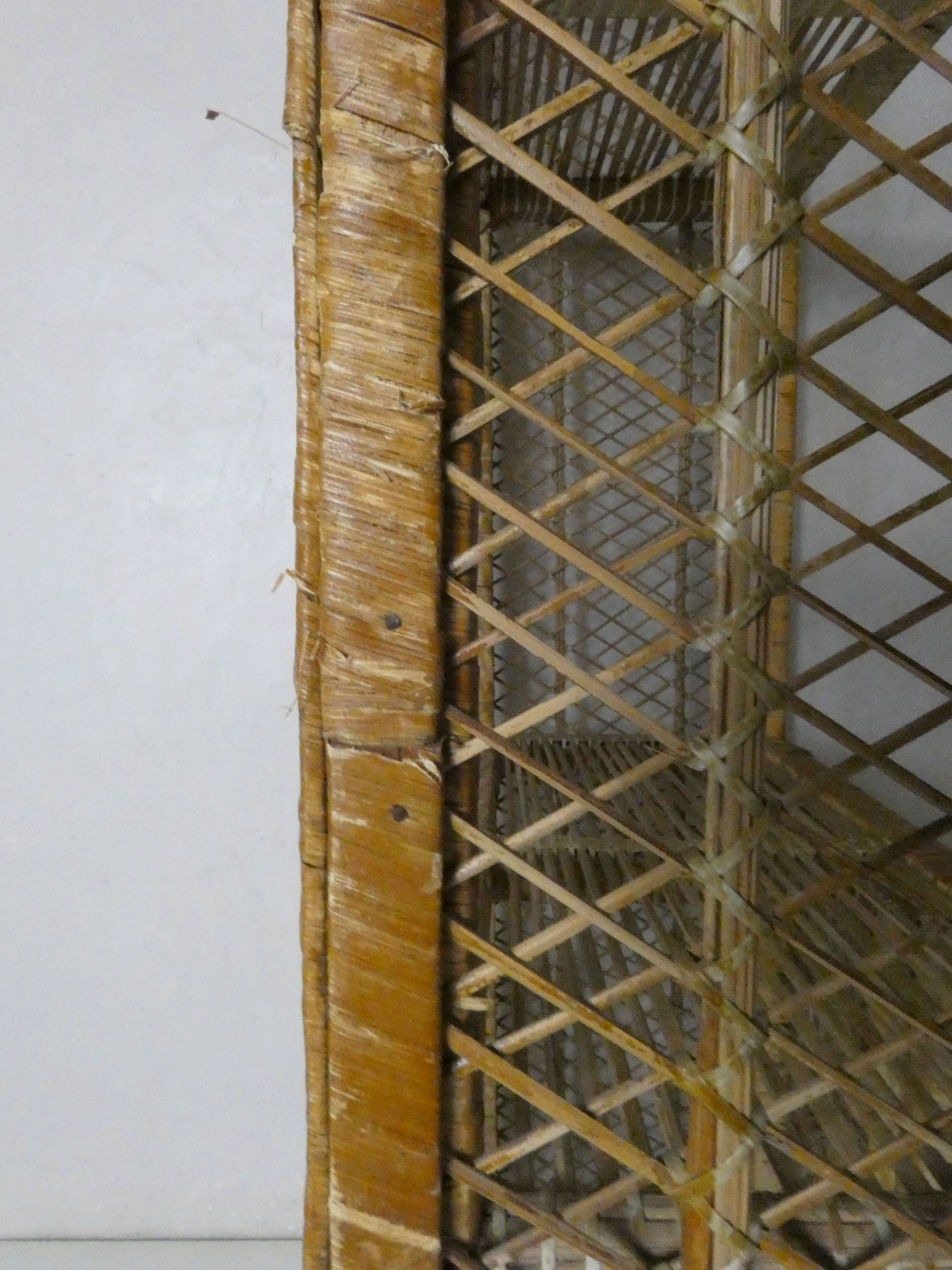 Rattan library shelf