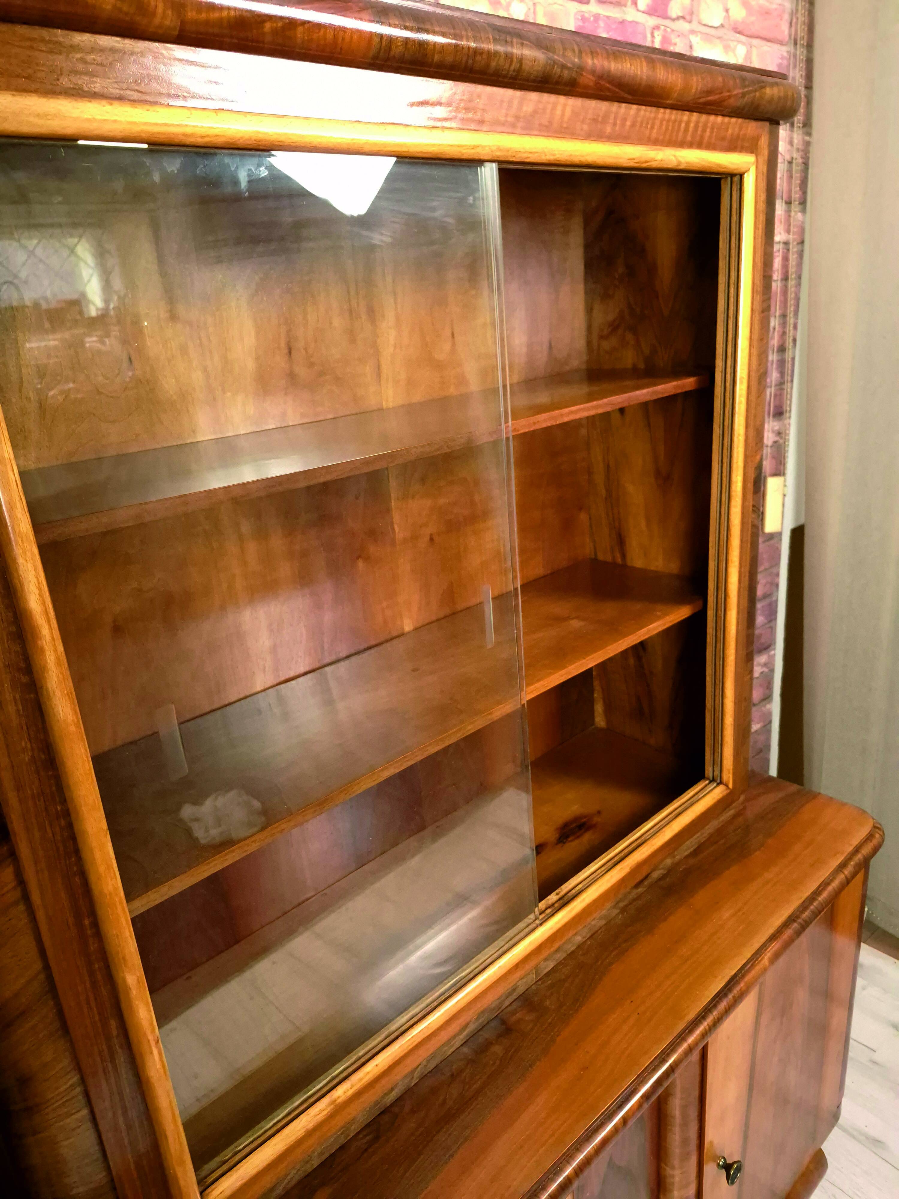 Renovated art deco display cabinet - credenz, 1930s