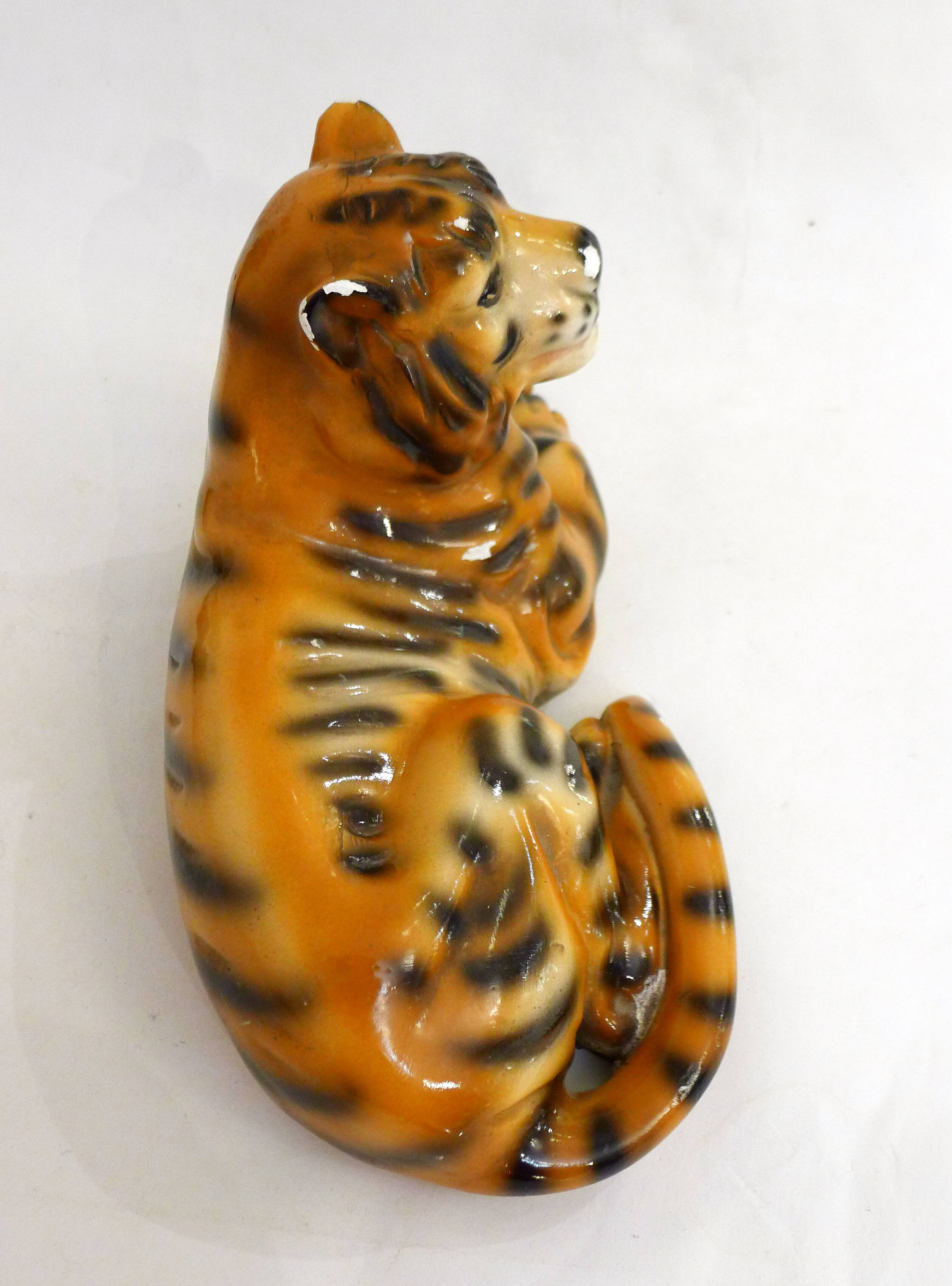 Reclining Tiger Sculpture
