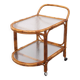 Rohe Noordwolde Rattan Serving Trolley 1960s