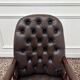 Chaise de bureau Chesterfield anglaise brune, chaise de président