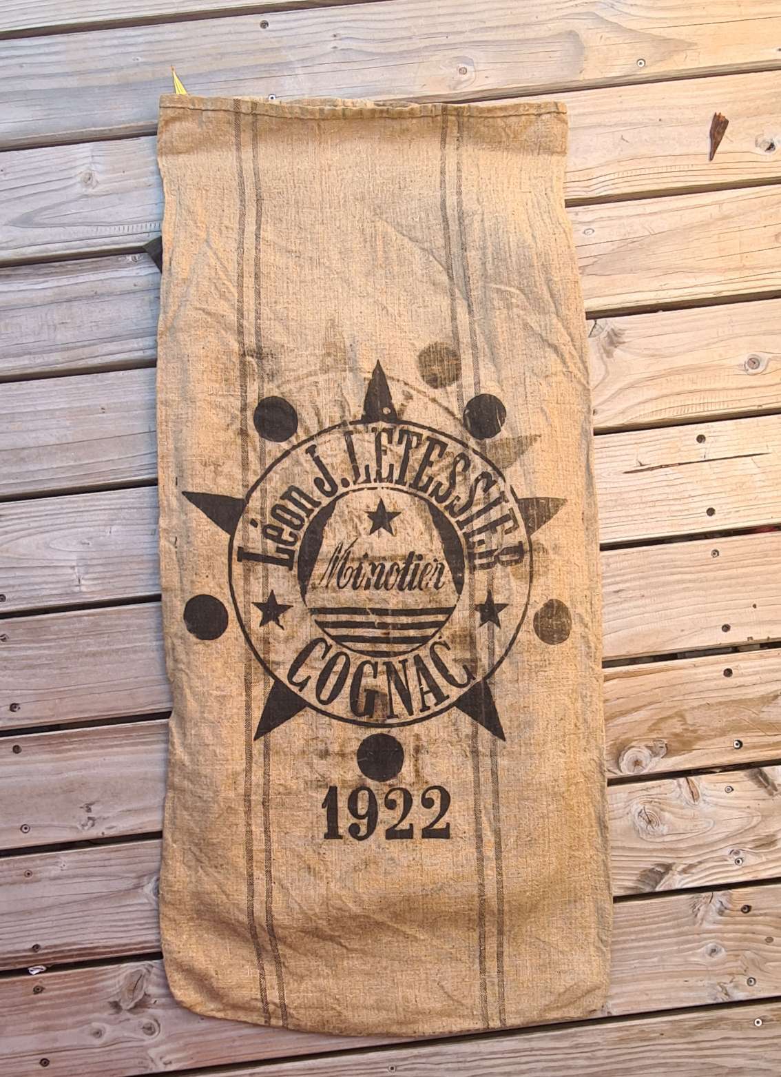 Very old burlap bag