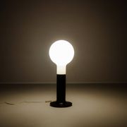 Space age floor lamp in glass & metal by Temde Leuchten