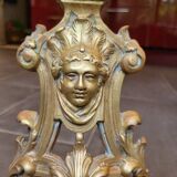Chenets en bronze doré, XIXe siècle