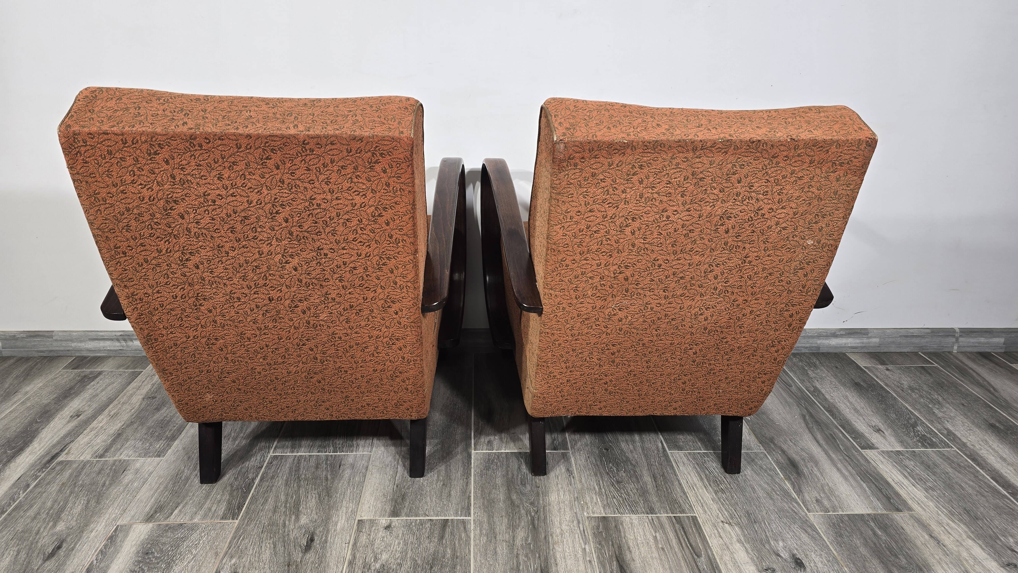 Vintage Armchairs from Jindrich Halabala, 1940s, Set of 2