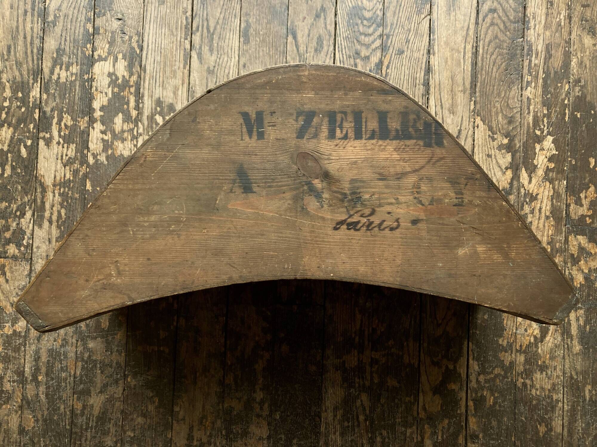 Neo-classical Empire box 1860 in curved wood shape XXL
