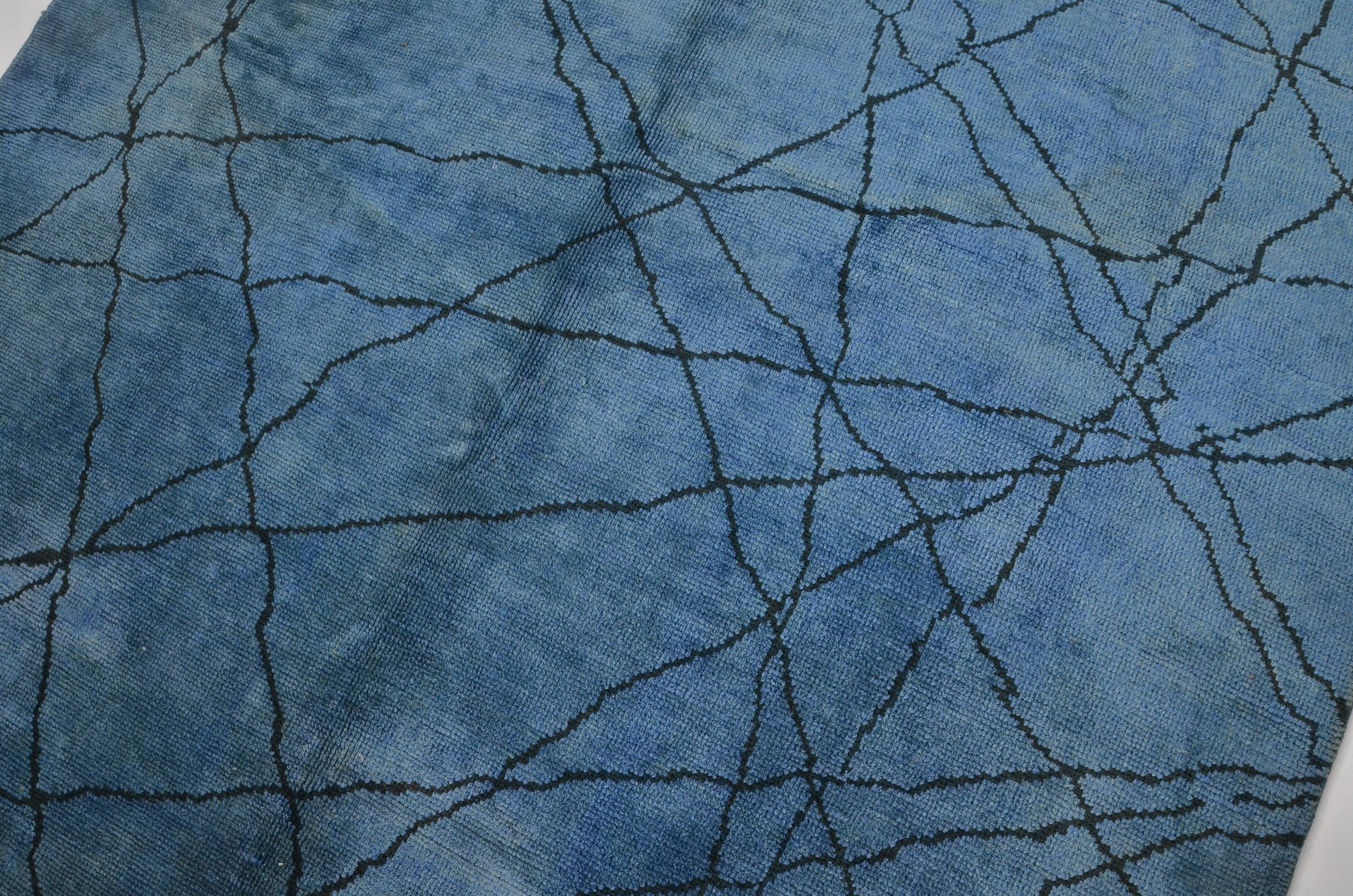 Turqouise Vintage Handmade Hemp Rug sku 3001