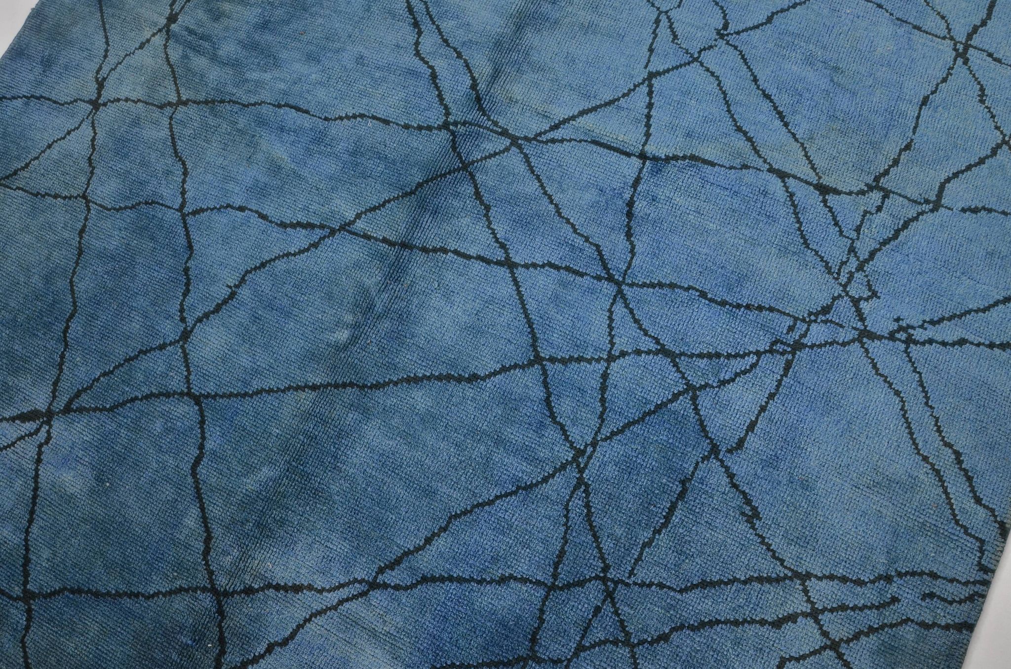 Turqouise Vintage Handmade Hemp Rug sku 3001
