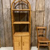 Rattan bookcase shelf