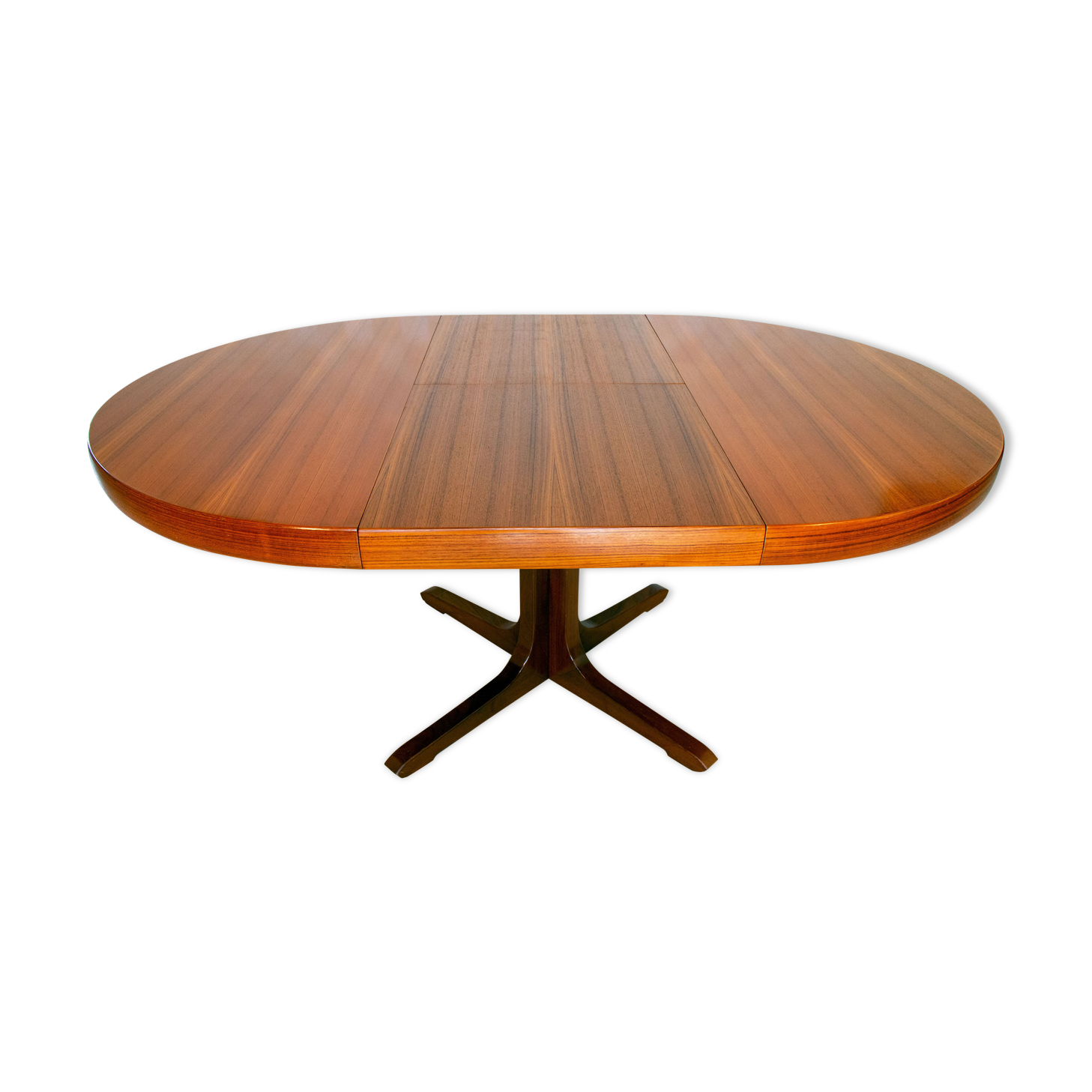 Extendable round dining table, teak, 1960
