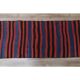 1970s Vintage Turkish Handmade Wool Cotton Pink Kilim Runner Rug 70x311