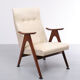 Chaise longue en teck par Louis Van Teeffelen années 1950 Hollande