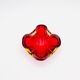 Murano Sommerso Red & Yellow Dish - Flavio Poli - circa 19