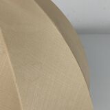 Midcentury bamboo and brass large mushroom table lamp by Leola, 1960s