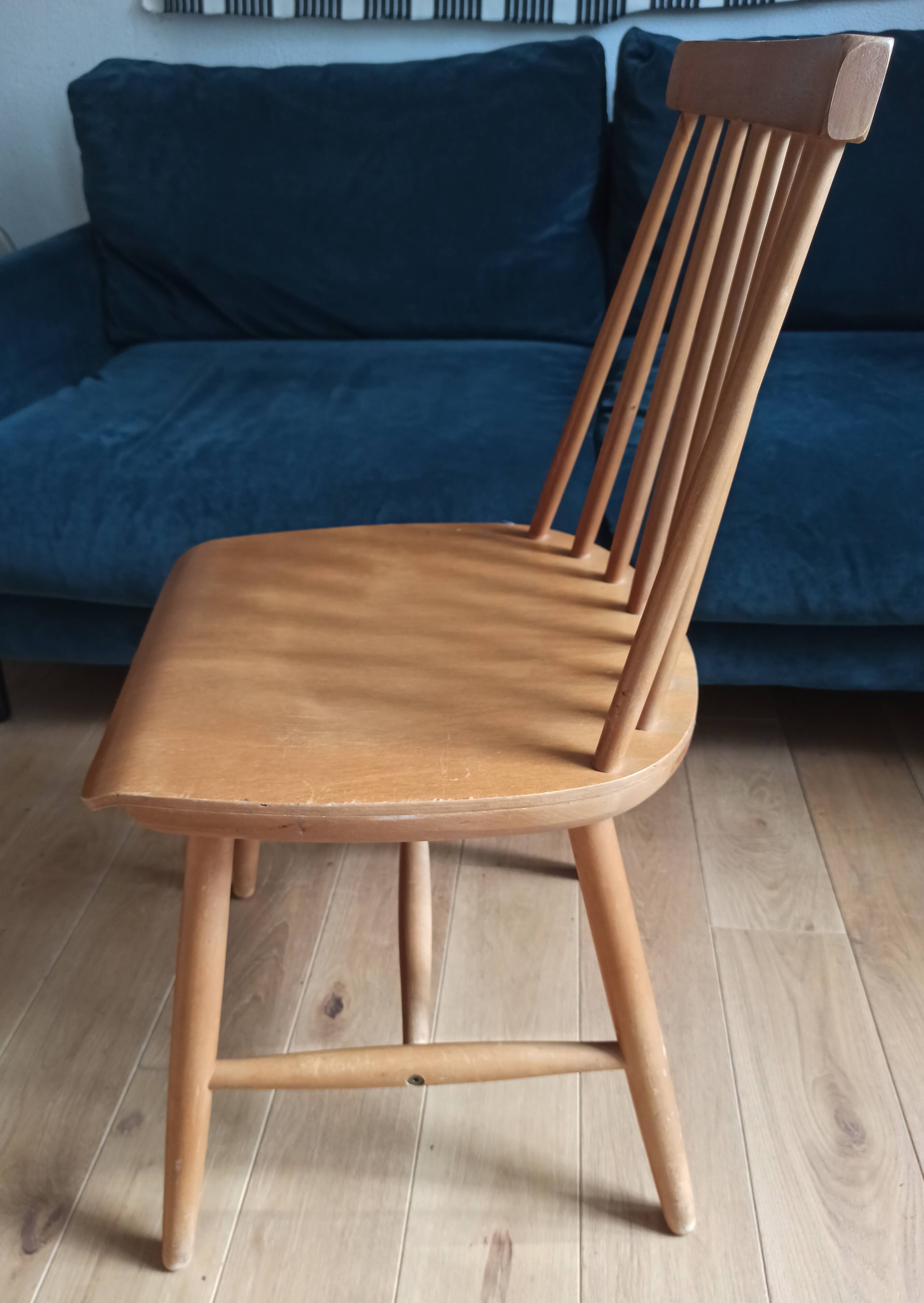 Chaises en bois vintage Ikea 1960
