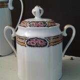 Fine porcelain coffee service art deco 21 pieces Limoges