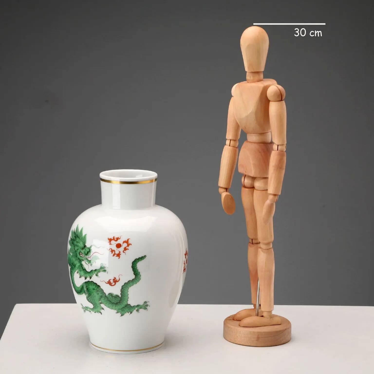 Antique Meissen vase in Asian style, Germany, 20th century.