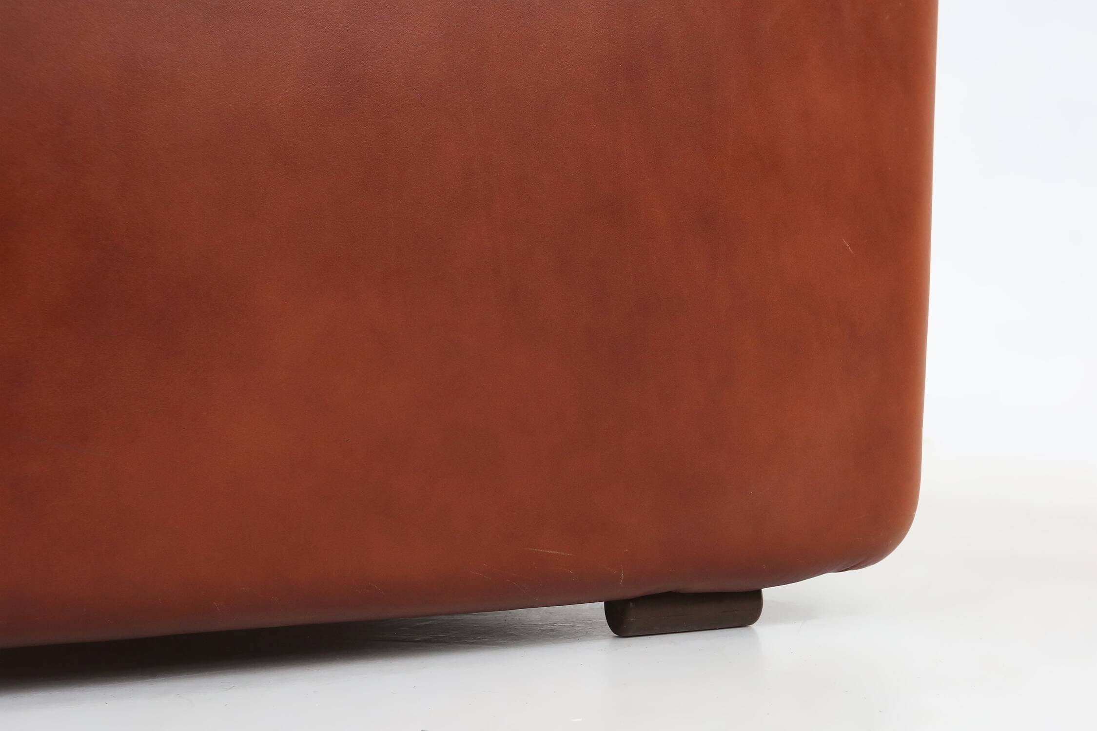 Brown leather 2-seater sofa Coronado by Tobia Scarpa for B&B Italia, Italy ca. 1960