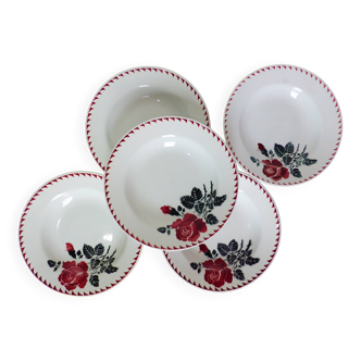 5 soup plates from St Amand Café Mars 210428