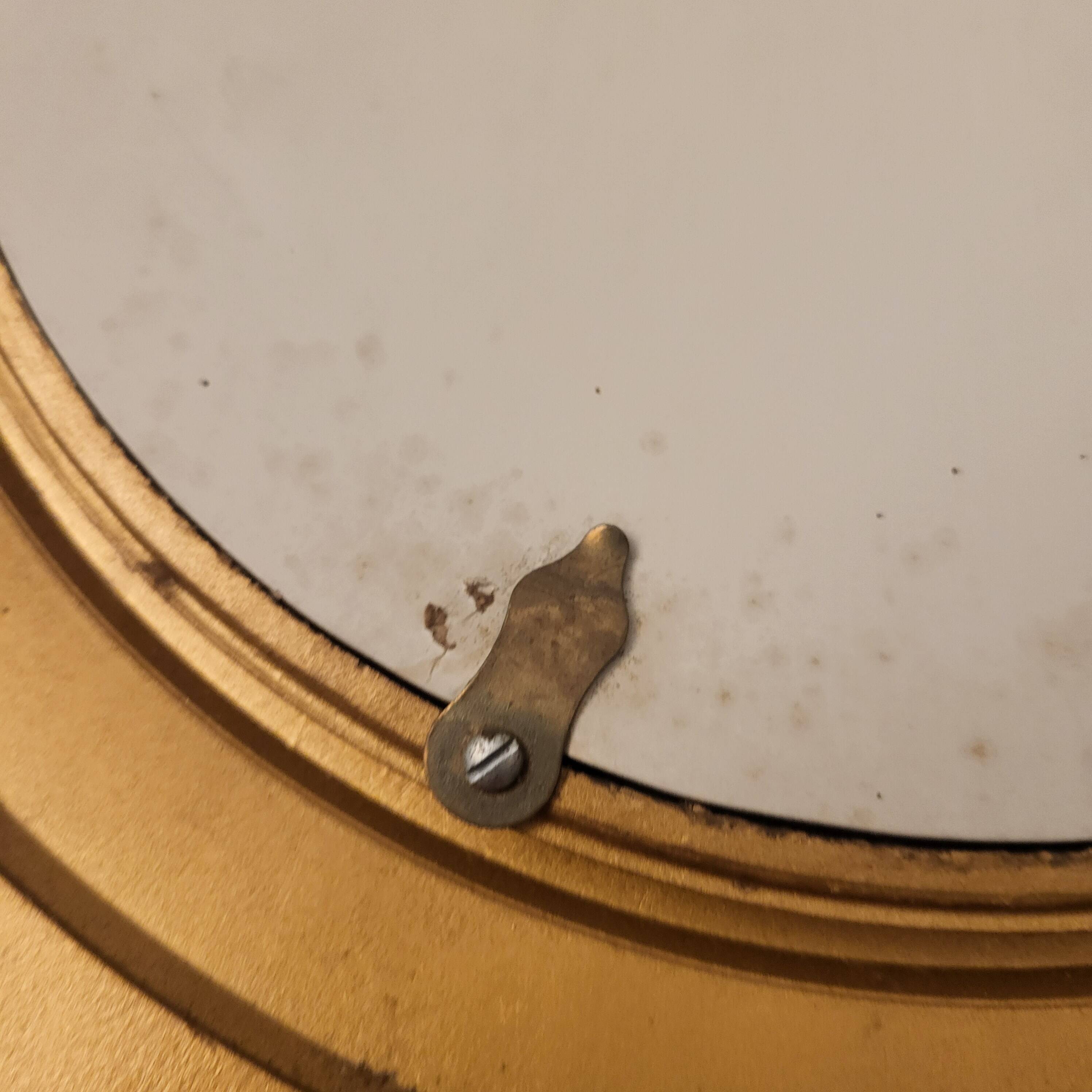 Grand miroir soleil, œil de sorcière doré