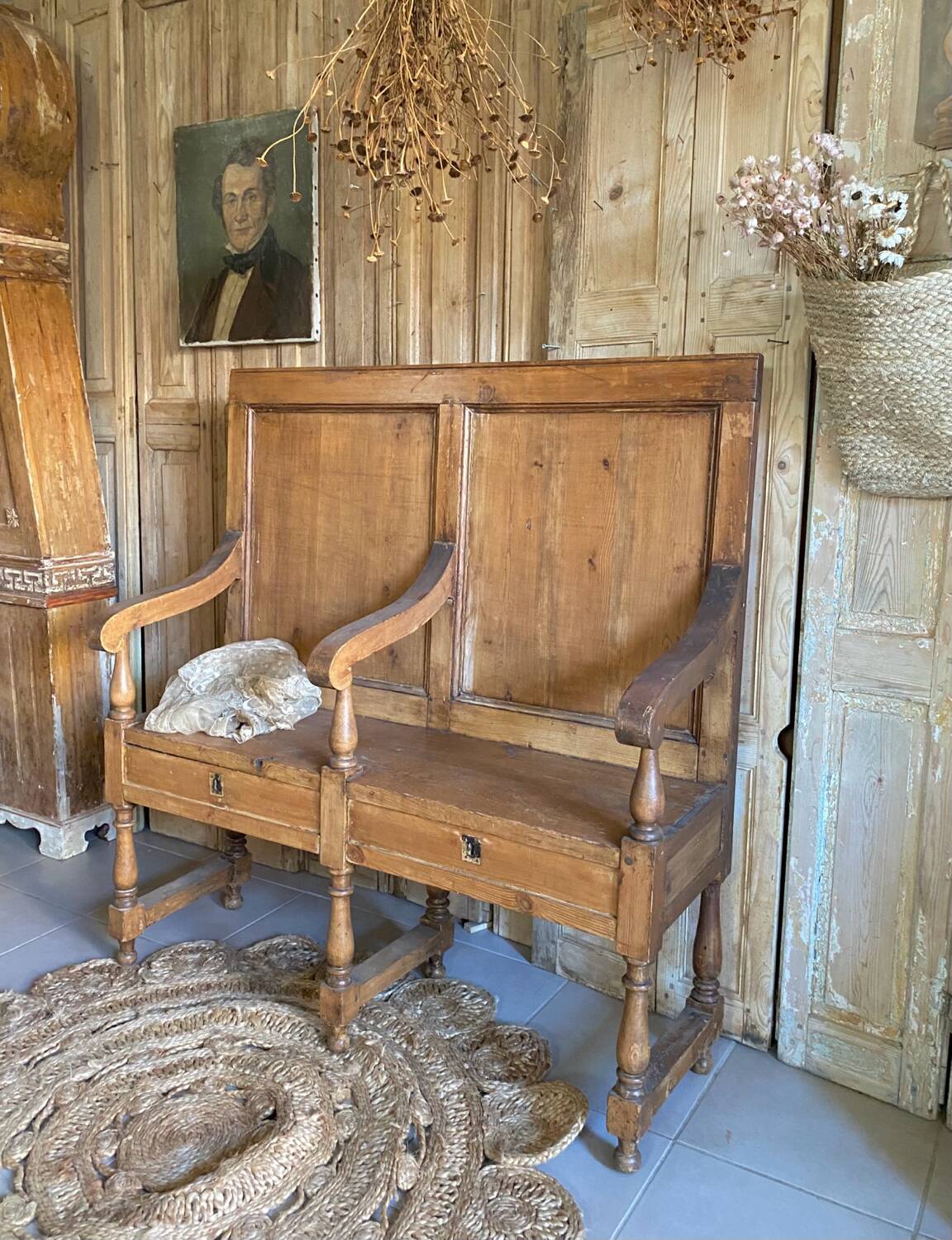 Old church bench