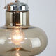 Vintage italian smoked glass chandelier, 1970s