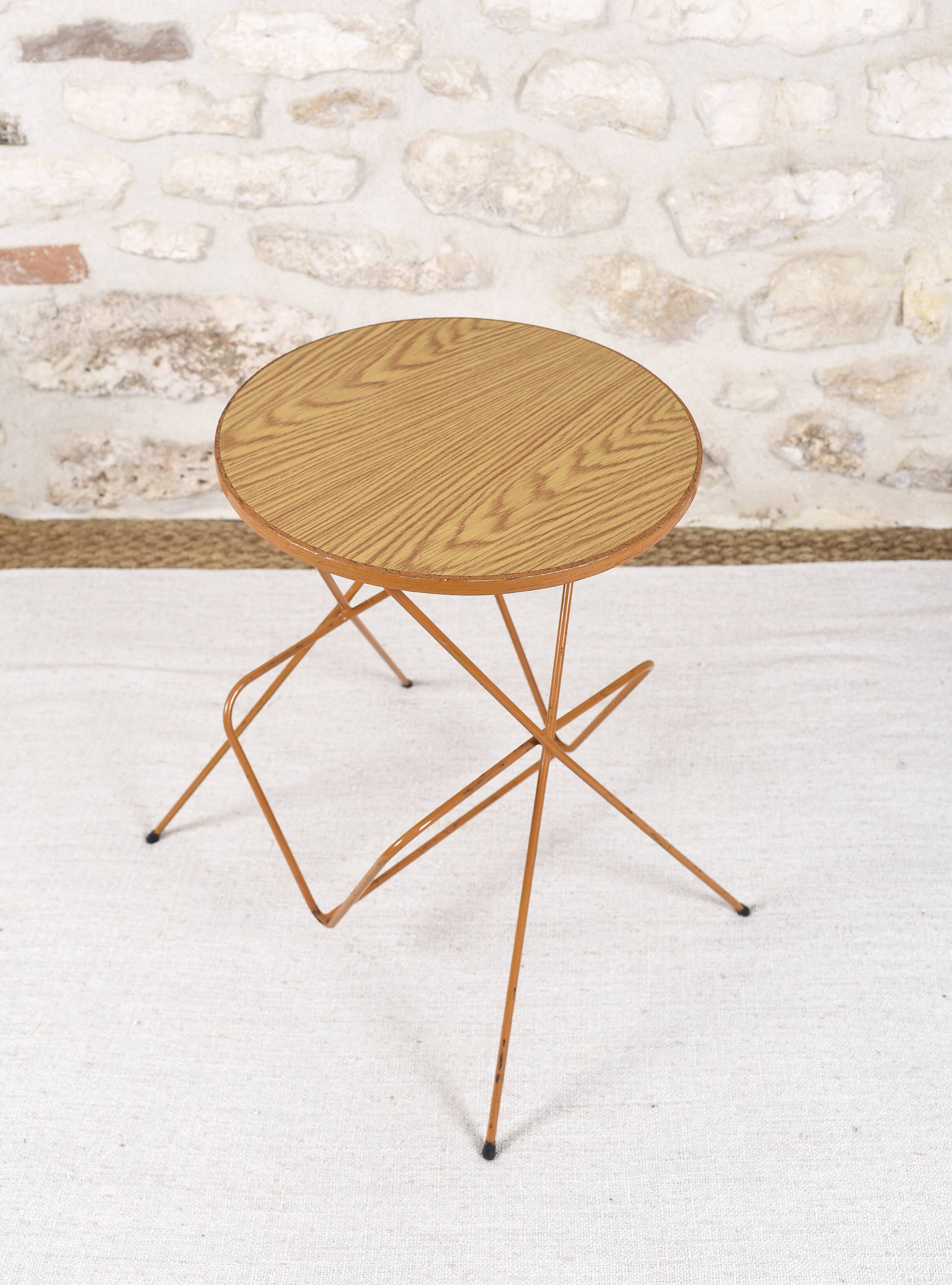 Vintage magazine rack side table