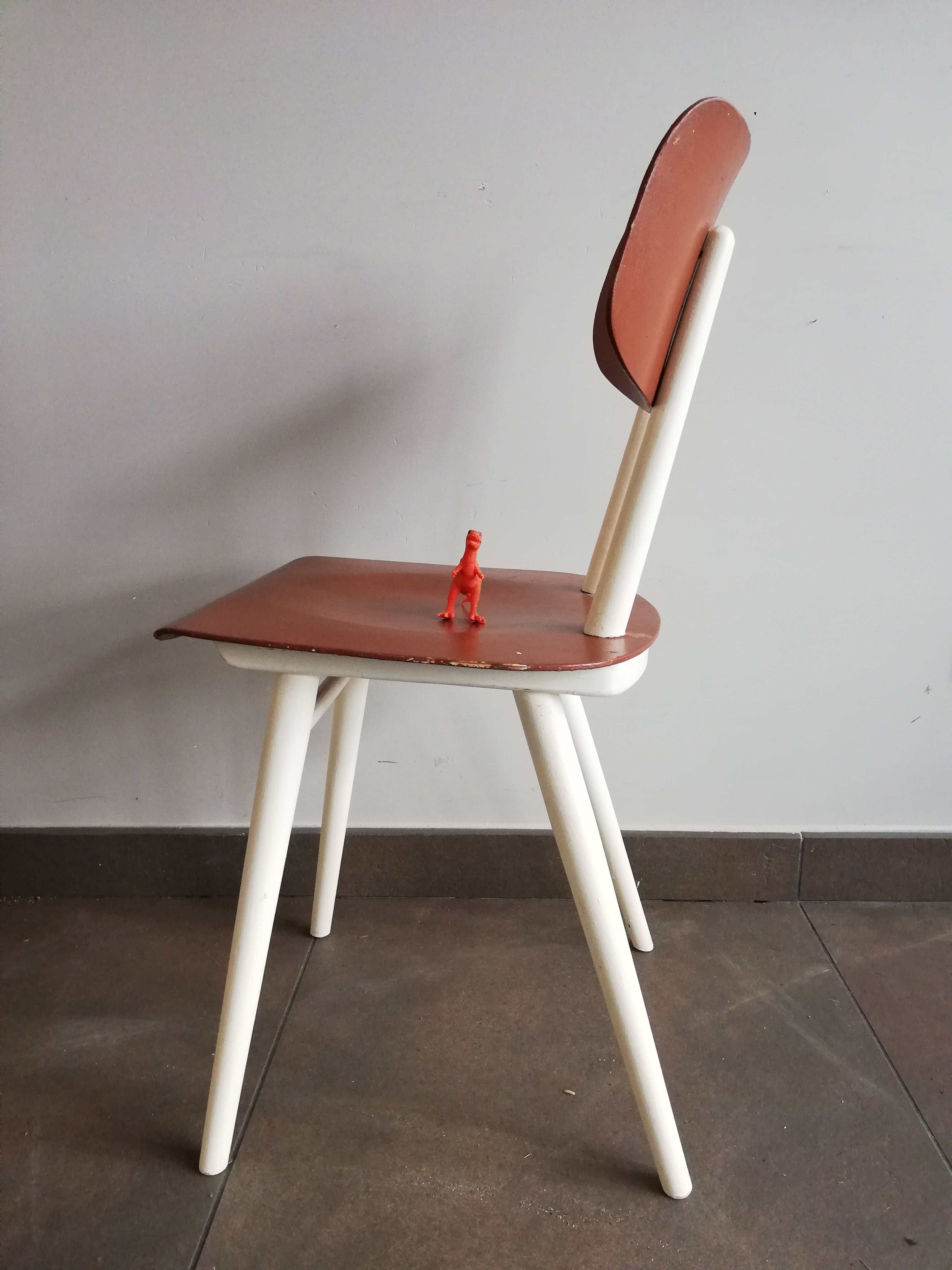 2 vintage Czech wooden chairs, Ton ex Thonet, 1960