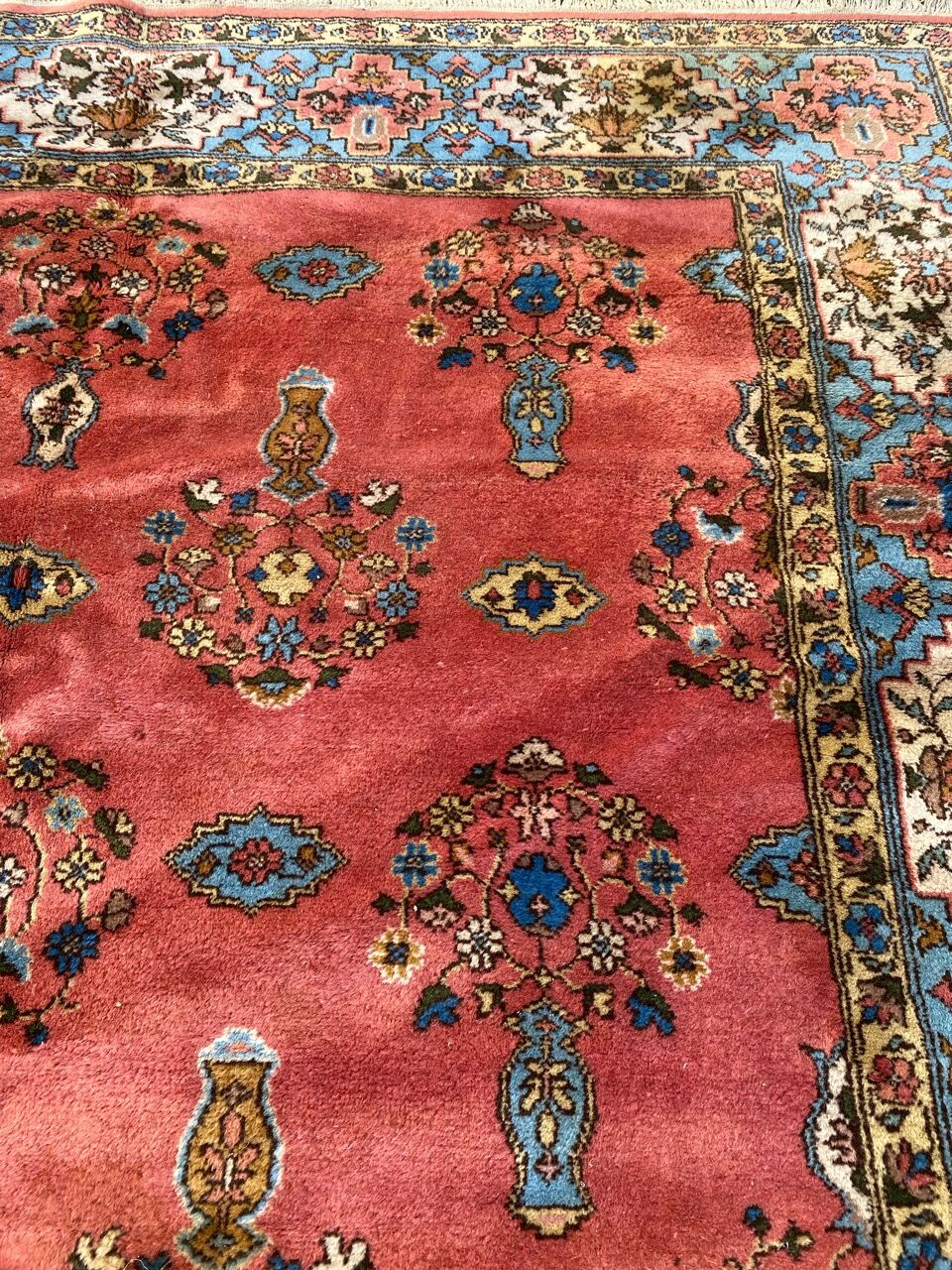 Large handmade vintage carpet Transylvania 198x298 cm