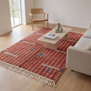 Handmade traditional artisanal Moroccan Atlas rug, size 140/260 cm.