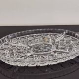 5-compartment crystal aperitif dish