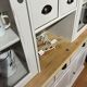 Buffet vitré en pin relooké