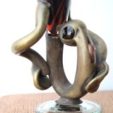Pair of blown glass vases signed, 90s