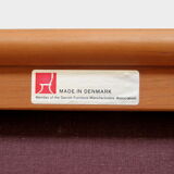 1960s Three seater Danish design sofa with wooden frame made of cherry