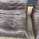 100% authentic Ligne Roset Togo 3-seater in chocolate brown original leather.
