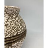 Crisped enamel vase