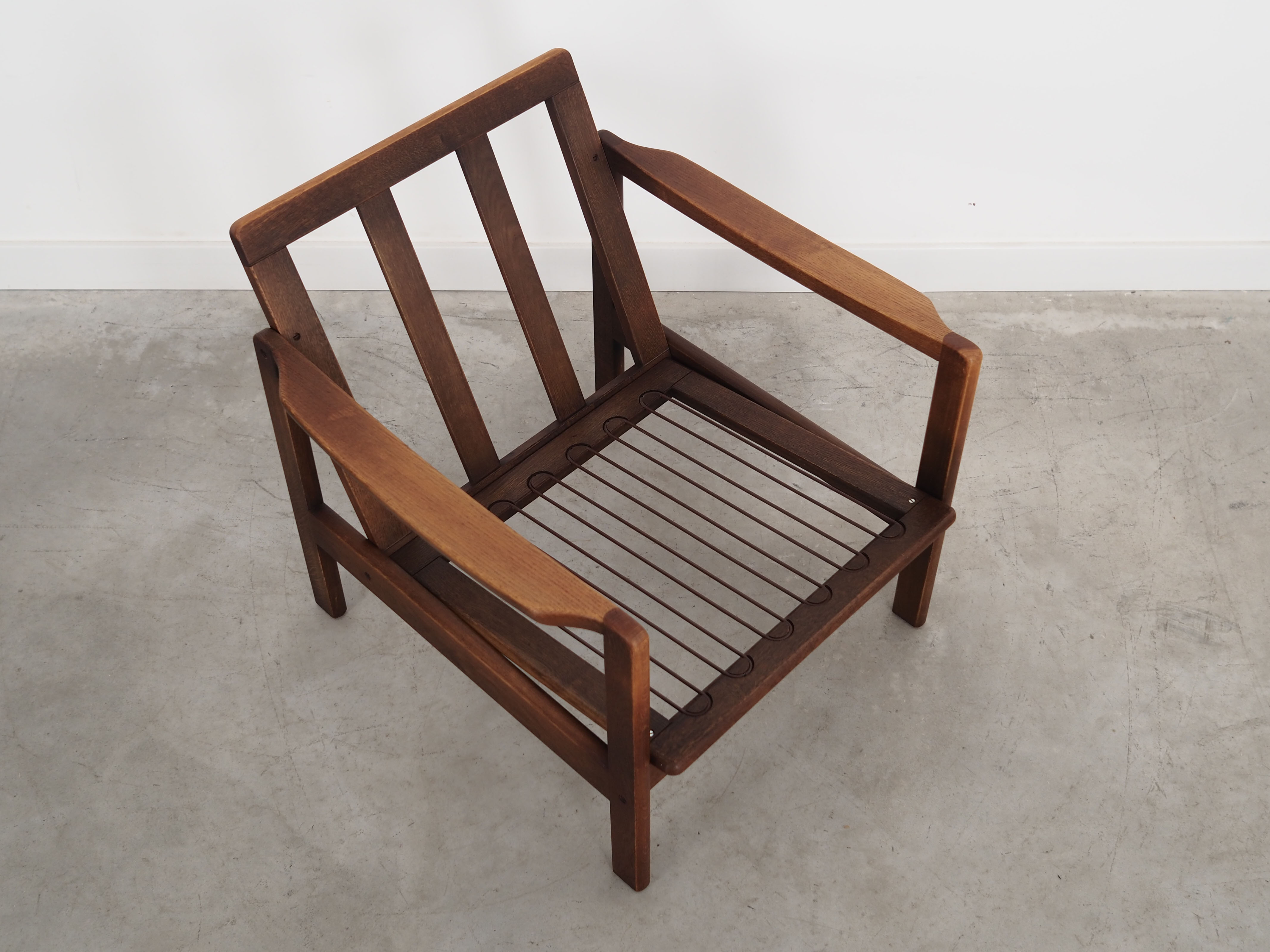 Oak armchair, Danish design, 60s, production: Denmark