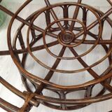 Bamboo and rattan armchair year 70