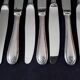 Set of 12 monobloc table knives in Comargent steel.