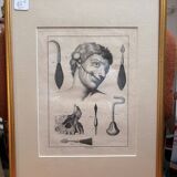 Old Print Engraving Framed Aphorisms Surgery Anatomy Herman Boerhaave