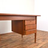 Mid-Century Danish Teak Desk by Gunnar Nielsen for Tibergaard, 1960s.