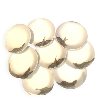 Set of 12 hunting plates Wächtersbach