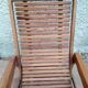 Chaise longue étirable en teck