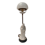 lampe ancienne porcelaine blanche opaline personnage SHOU 51 cm