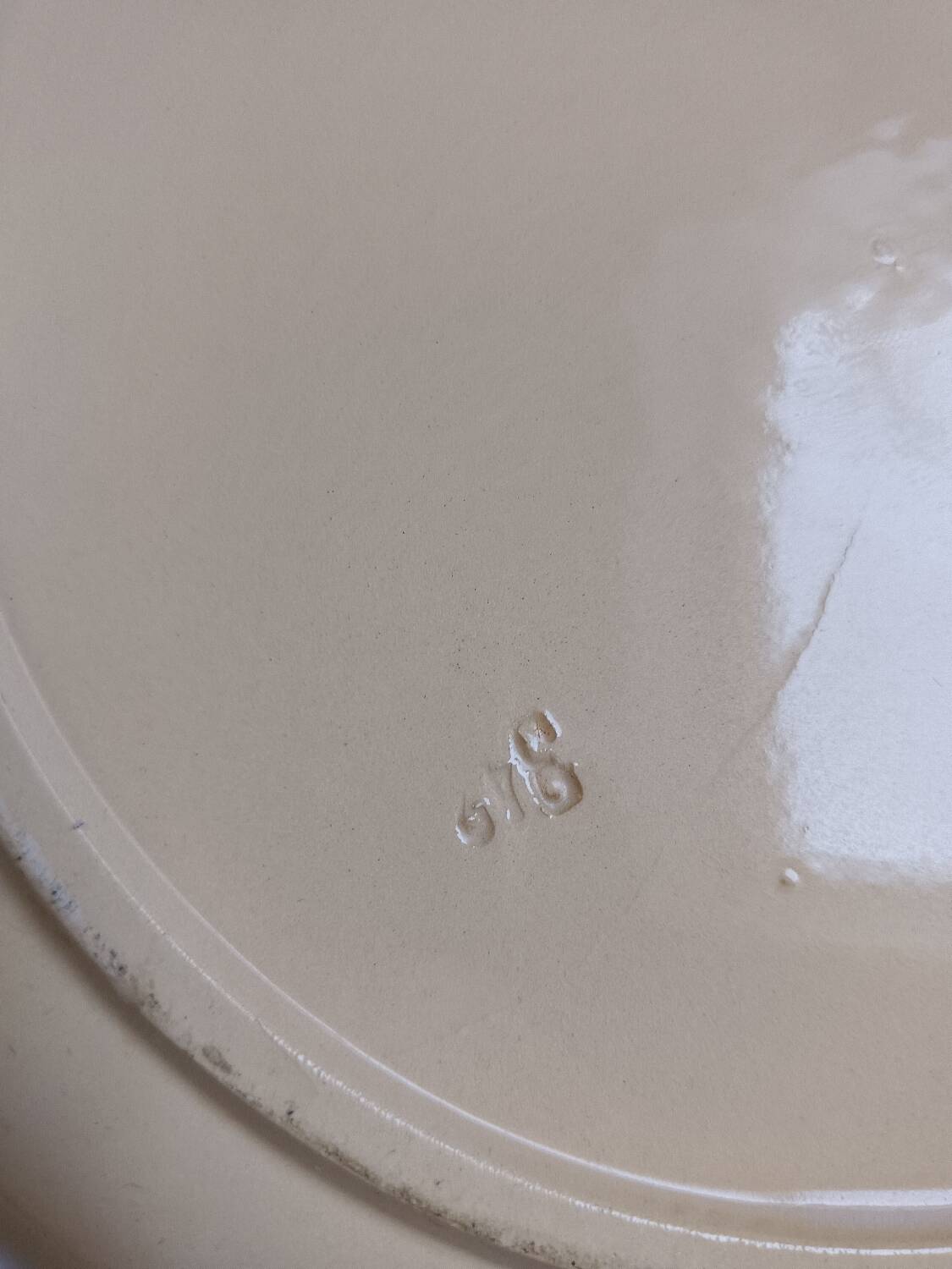 Large Badonviller art deco deep dish