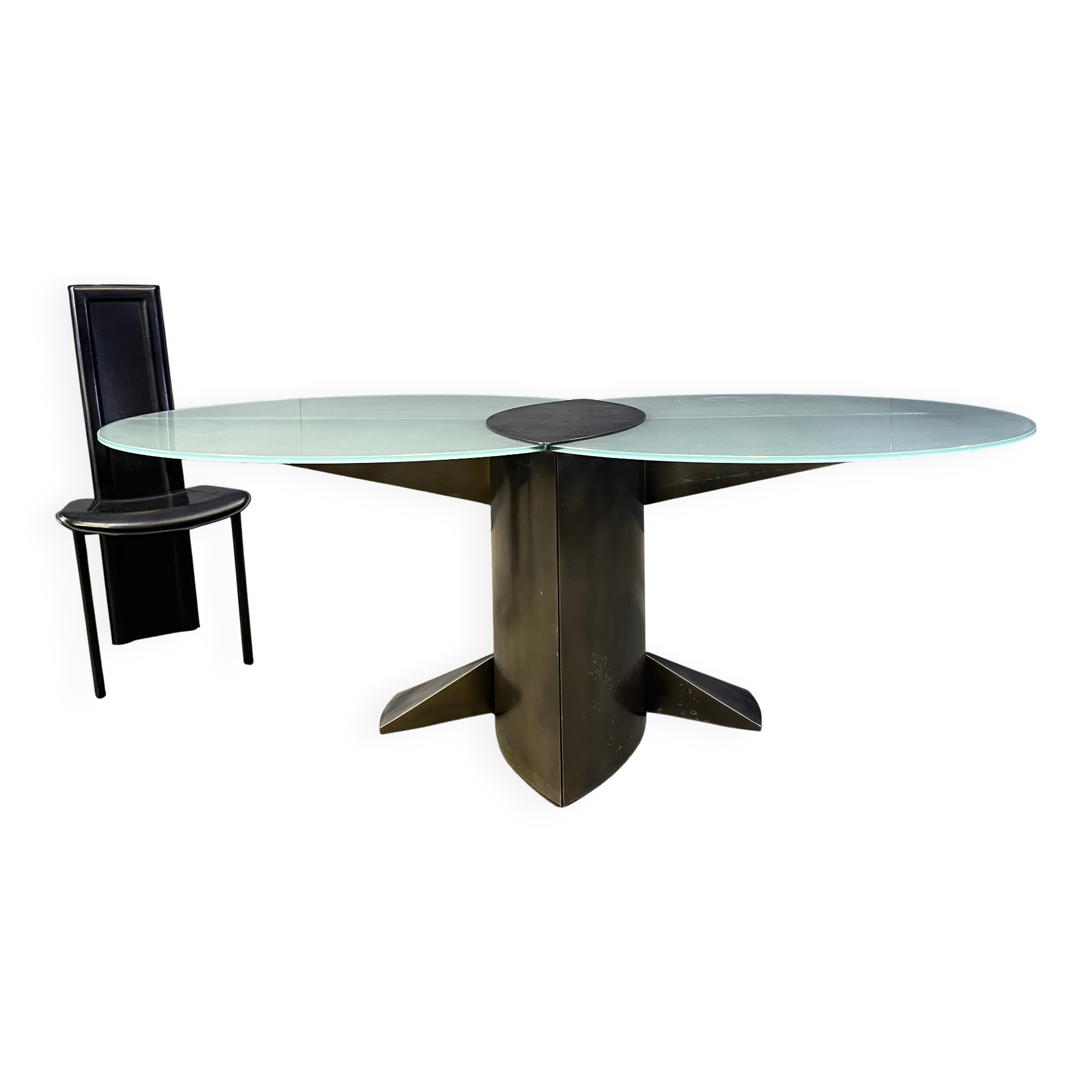 Postmodern dining table by Belgochrom, 1980s
