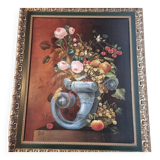 Oil painting on panel Original and signed by E. Cabal France Nature