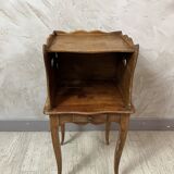 Small Louis XV wooden bedside table in country style