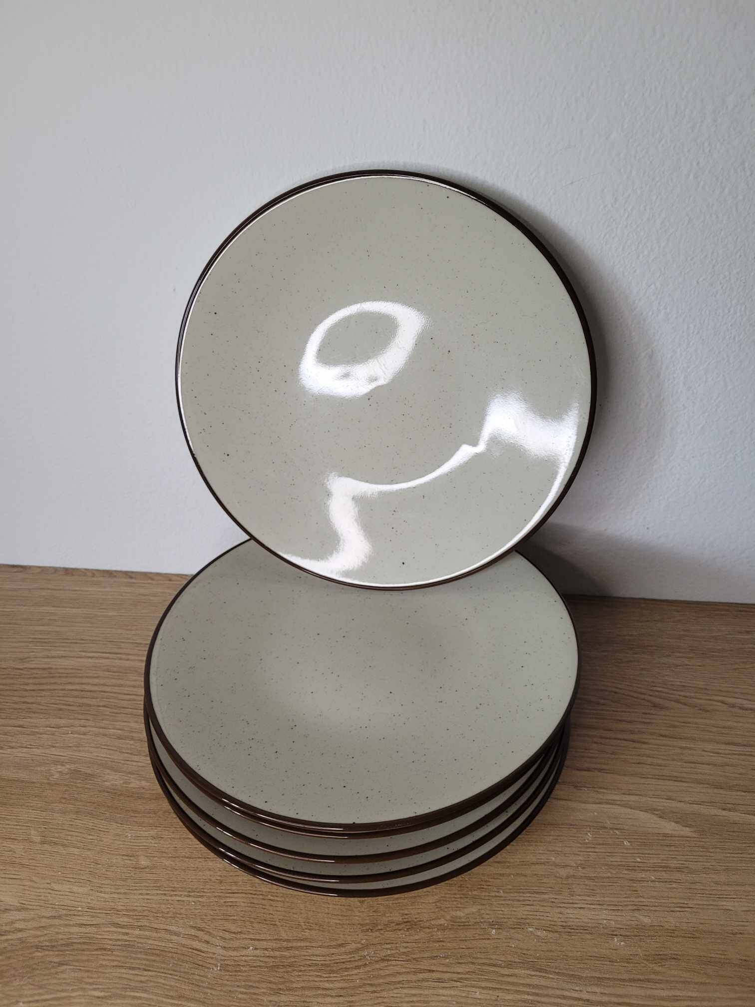 6 starter or dessert plates Genuine stoneware